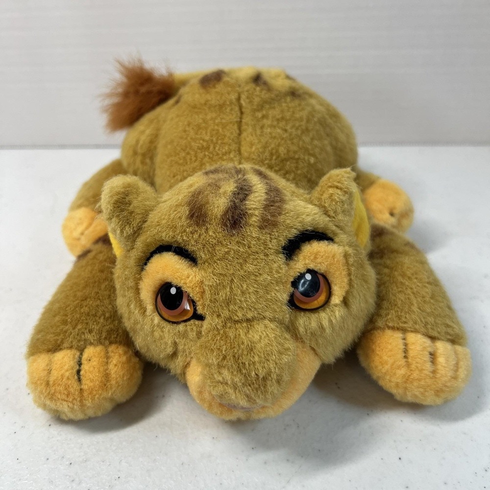 The Lion King Pouncing Baby Simba Plush Toy Stuffed Animal Disney 8" Vintage
